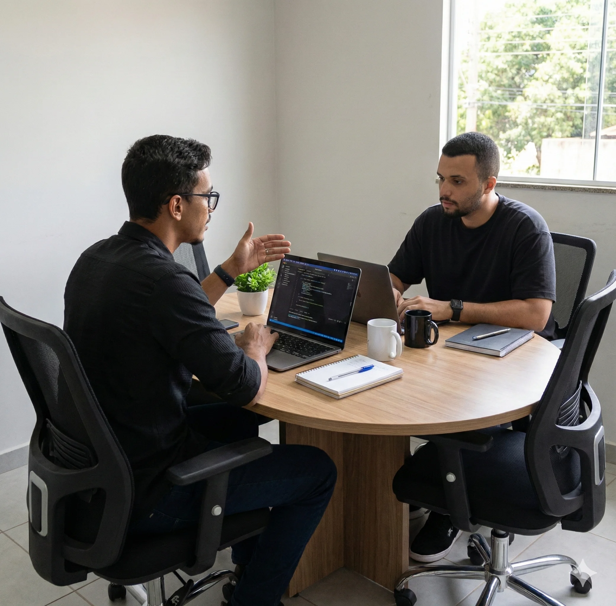 Mychael e Douglas, criadores do Fácil Estoque